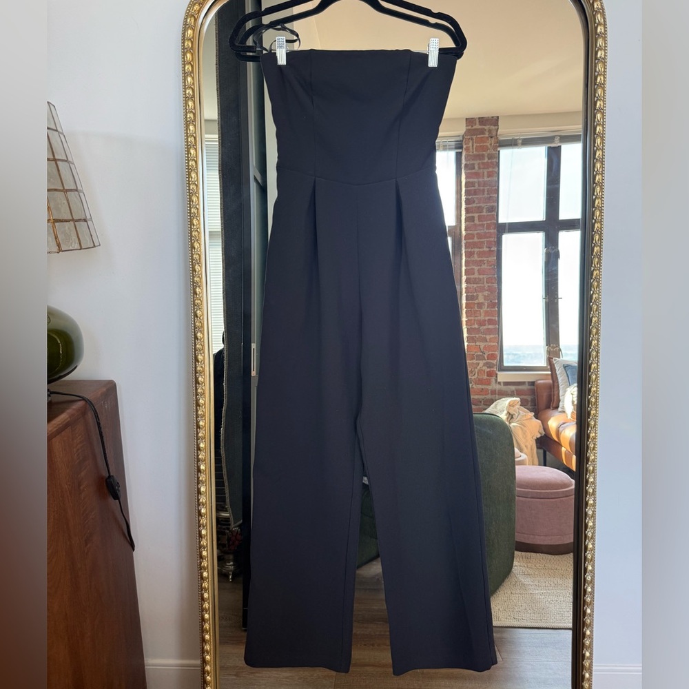 Monteau Black Strapless Jumpsuit
